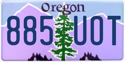 OR license plate 885UOT