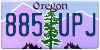 OR license plate 885UPJ