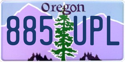 OR license plate 885UPL