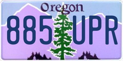 OR license plate 885UPR