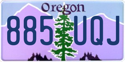 OR license plate 885UQJ