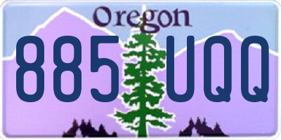 OR license plate 885UQQ