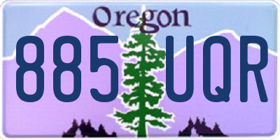 OR license plate 885UQR