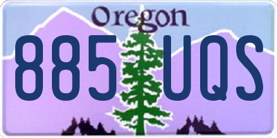 OR license plate 885UQS