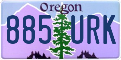 OR license plate 885URK
