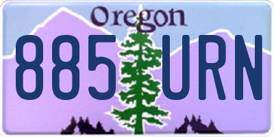 OR license plate 885URN