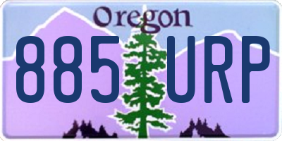 OR license plate 885URP