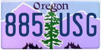 OR license plate 885USG