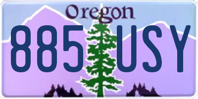 OR license plate 885USY