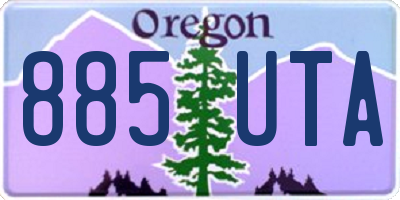OR license plate 885UTA