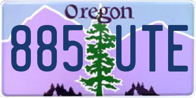 OR license plate 885UTE