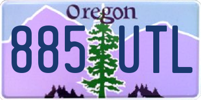 OR license plate 885UTL