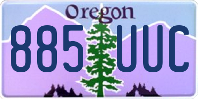 OR license plate 885UUC