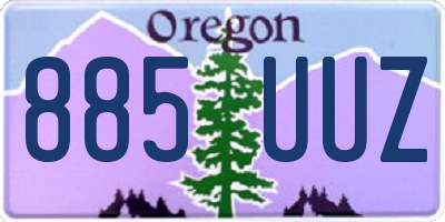 OR license plate 885UUZ
