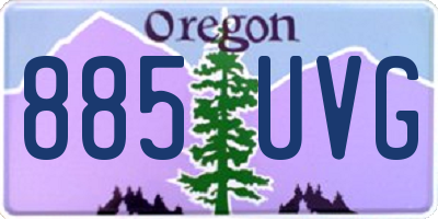OR license plate 885UVG