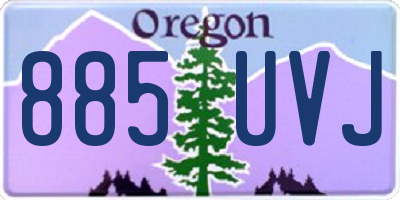OR license plate 885UVJ