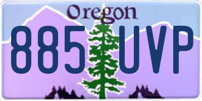 OR license plate 885UVP