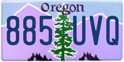 OR license plate 885UVQ