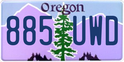 OR license plate 885UWD