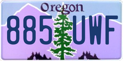 OR license plate 885UWF
