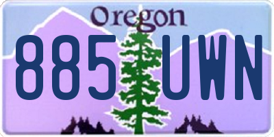 OR license plate 885UWN