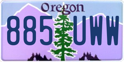 OR license plate 885UWW