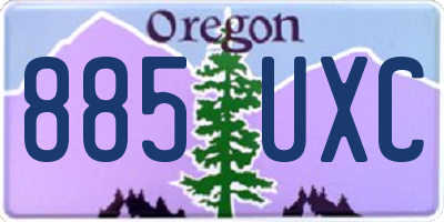 OR license plate 885UXC