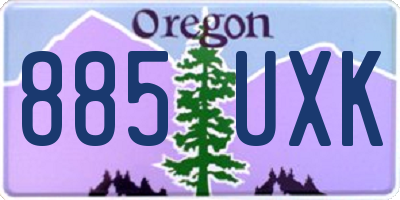 OR license plate 885UXK