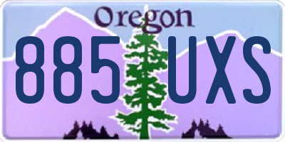 OR license plate 885UXS