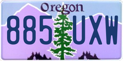 OR license plate 885UXW