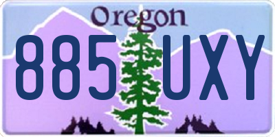 OR license plate 885UXY