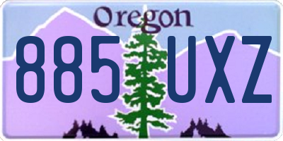 OR license plate 885UXZ