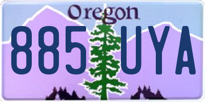 OR license plate 885UYA