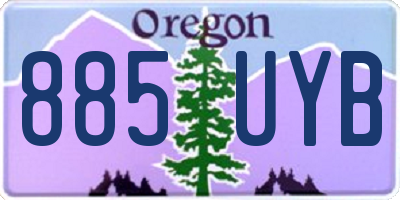 OR license plate 885UYB