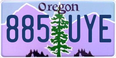 OR license plate 885UYE