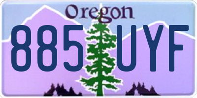 OR license plate 885UYF