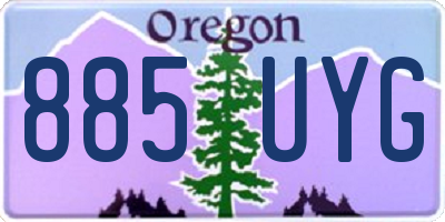 OR license plate 885UYG
