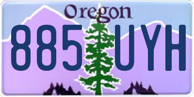 OR license plate 885UYH