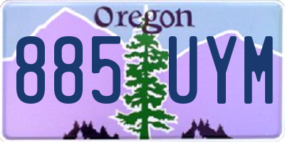 OR license plate 885UYM