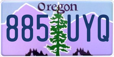 OR license plate 885UYQ