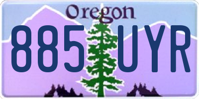 OR license plate 885UYR