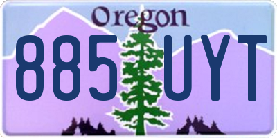 OR license plate 885UYT