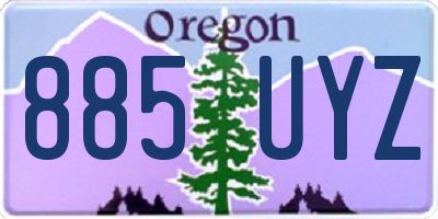 OR license plate 885UYZ
