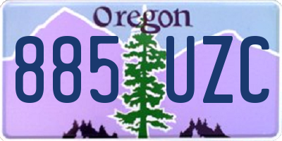 OR license plate 885UZC