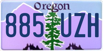 OR license plate 885UZH