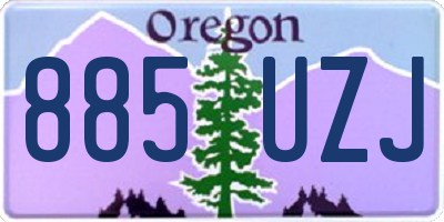 OR license plate 885UZJ