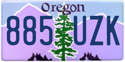 OR license plate 885UZK