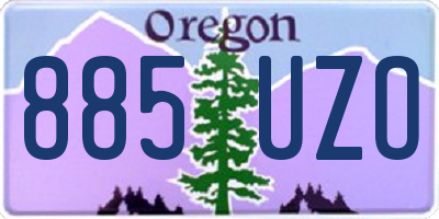OR license plate 885UZO