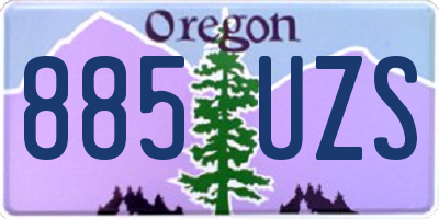 OR license plate 885UZS