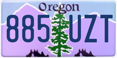 OR license plate 885UZT